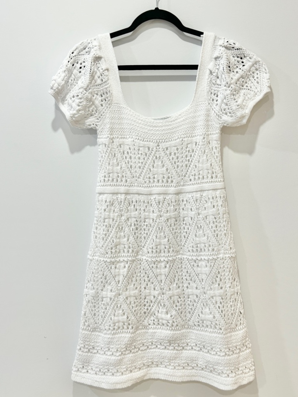 Zara White Crochet Style Dress - Picture 2 of 4